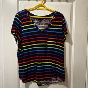 Colourful stripe t shirt 2x